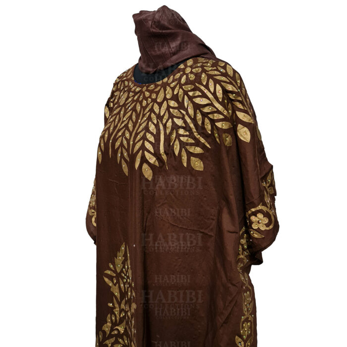 Kaftulp 006 Women’s Cotton Floral Multicoloured Kaftan Maxi Dress Free Size With Matching Scarf 183542