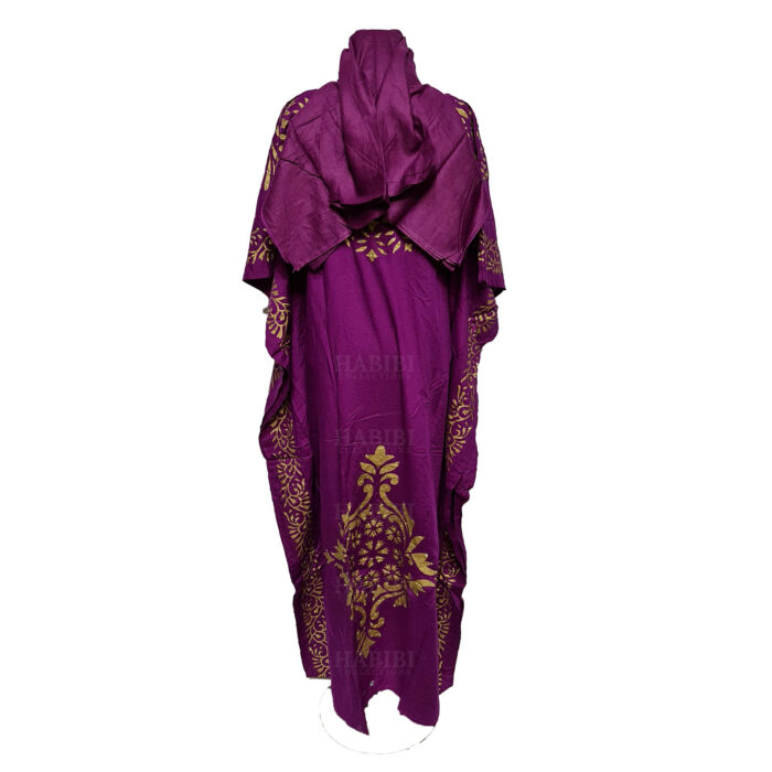 Kaftulp 008 Women’s Cotton Floral Multicoloured Kaftan Maxi Dress Free Size With Matching Scarf 184127