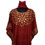 Kaftulp 010 Women’s Cotton Floral Multicoloured Kaftan Maxi Dress Free Size With Matching Scarf 184754