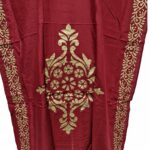 Kaftulp 010 Women’s Cotton Floral Multicoloured Kaftan Maxi Dress Free Size With Matching Scarf 184841