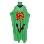 Kaftulp 013 Women’s Tulip Design Cotton Floral Multicoloured Kaftan Maxi Dress Free Size With Matching Scarf0604 160622