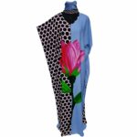 Kaftulp 023 Loose Fit Kaftan Tunic Holiday Dress Beach Cover Up Dubai Abaya Free Head Scarf (7)