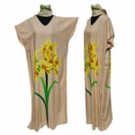 Kaftulp 032 Loose Fit Kaftan Tunic Holiday Dress Beach Cover Up Dubai Abaya Free Head Scarf (2)