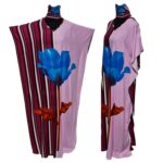 Kaftulp 037 Women’s Kaftan Loose Fit Tunic Dress Sequin Floral Maxi Dress (3)