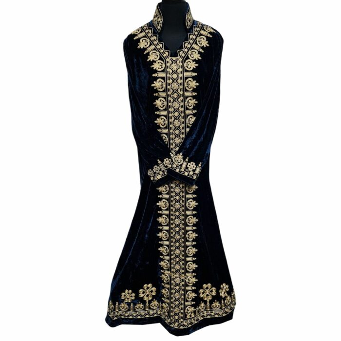 Kafvelvet A Moroccan Thick Velvet Long Maxi Dress Abaya Robe Luxury Kaftan Jilbab(100)