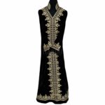 Kafvelvet D Black Women Moroccan Thick Velvet Long Maxi Dress Abaya Robe Luxury Kaftan Jilbab Velvet 2(81)