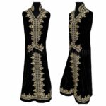 Kafvelvet D Black Women Moroccan Thick Velvet Long Maxi Dress Abaya Robe Luxury Kaftan Jilbab Velvet 2(83)