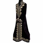 Kafvelvet E Purple Women Moroccan Thick Velvet Long Maxi Dress Abaya Robe Luxury Kaftan Jilbab (2)