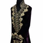 Kafvelvet E Purple Women Moroccan Thick Velvet Long Maxi Dress Abaya Robe Luxury Kaftan Jilbab (3)