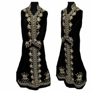 Kafvelvet J Black Women Moroccan Thick Velvet Long Maxi Dress Abaya Robe Luxury Kaftan Jilbab Velvet 7 (6)