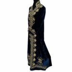 Kafvelvet J Teal Women Moroccan Thick Velvet Long Maxi Dress Abaya Robe Luxury Kaftan Jilbab Velvet 9 (3)