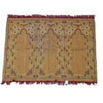 Karbat3ppl 0022 Extra Large Maroon Islamic Prayer Mat Musallah Janamaaz (3 People) (8)