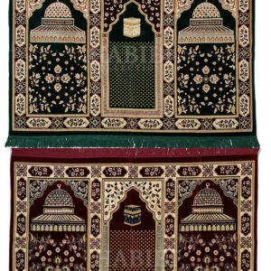 Karbat3ppl 002 Large Islamic Prayer Mat Musallah Janamaaz (3 People) (34)