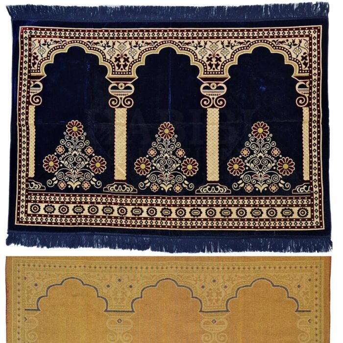 Karbat3ppl 003 Large Islamic Prayer Mat Musallah Janamaaz (3 People) (25)