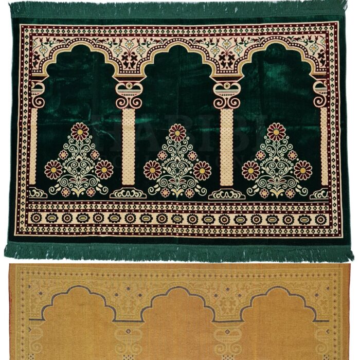 Karbat3ppl 003 Large Islamic Prayer Mat Musallah Janamaaz (3 People) (26)