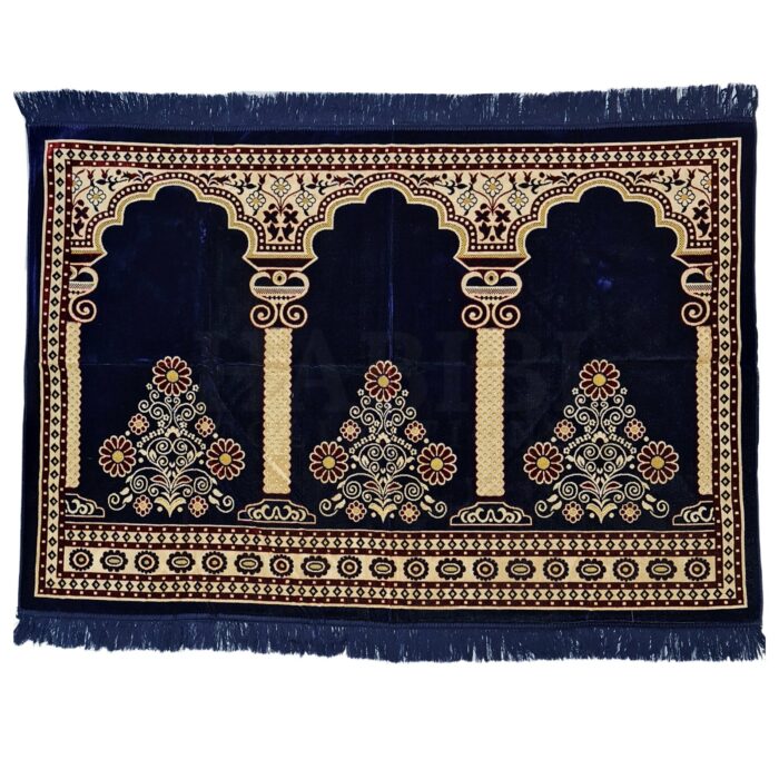 Karbat3ppl 003 Large Islamic Prayer Mat Musallah Janamaaz (3 People) (27)