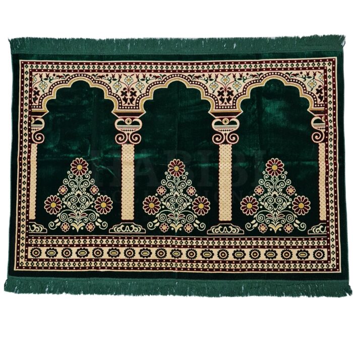 Karbat3ppl 003 Large Islamic Prayer Mat Musallah Janamaaz (3 People) (28)