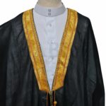 Kharbat Bsht 001 New Men's Bisht Cloak Arab Dress Thobe Islam Robe Eid Kaftan Jacket Wedding Blk001 (4)