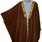Kharbat Bsht 004 New Men's Bisht Cloak Arab Dress Thobe Islam Robe Eid Kaftan Jacket Wedding Brwn010 (3)