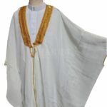 Kharbat Bsht 009 New Men's Bisht Cloak Arab Dress Thobe Islam Robe Eid Kaftan Jacket Wedding Off White008 (3)