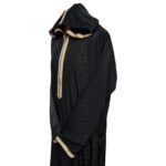 Khlcstmmdehd 001 Moroccan Black Striped Zip Front Long Sleeve Hooded Thobe Jubba Djellaba2khlcstmmdehd 001 Moroccan Black Striped Zip Front Long Sleeve Hooded Thobe Jubba Djellaba518 165858