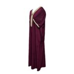 Khlslvfnln Aa6 Moroccan Burgundy Striped Short Sleeve Thobe Jubba Kandora 183440