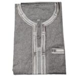 Khlslvgrygld Dd3 Men Moroccan Grey Short Sleeves Thobe Jubba Kandora Dishasha0802 200737