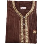 Khlstrpfln Ab1 Moroccan Short Sleeve Brown Thobe Jubba Kandora (2)