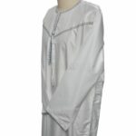 Khtemrtkids 003 White Kids Emirati Long Sleeves Thobe Jubba (111)