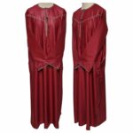 Khtomani 001l Maroon Men Emirati Long Sleeves Thobe Jubba (99)