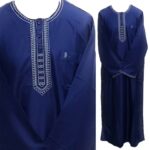 Ldt 001 Navy Mens Moroccan Long Sleeve Jubba Thobe Img2