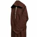 M1 Plus Size Moroccan Winter Wool Blend Brown Long Sleeve Hooded Thobe Djellaba(5)