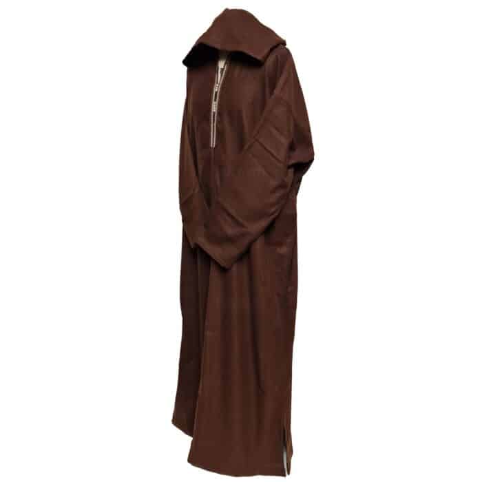 M1 Plus Size Moroccan Winter Wool Blend Brown Long Sleeve Hooded Thobe Djellaba(6)