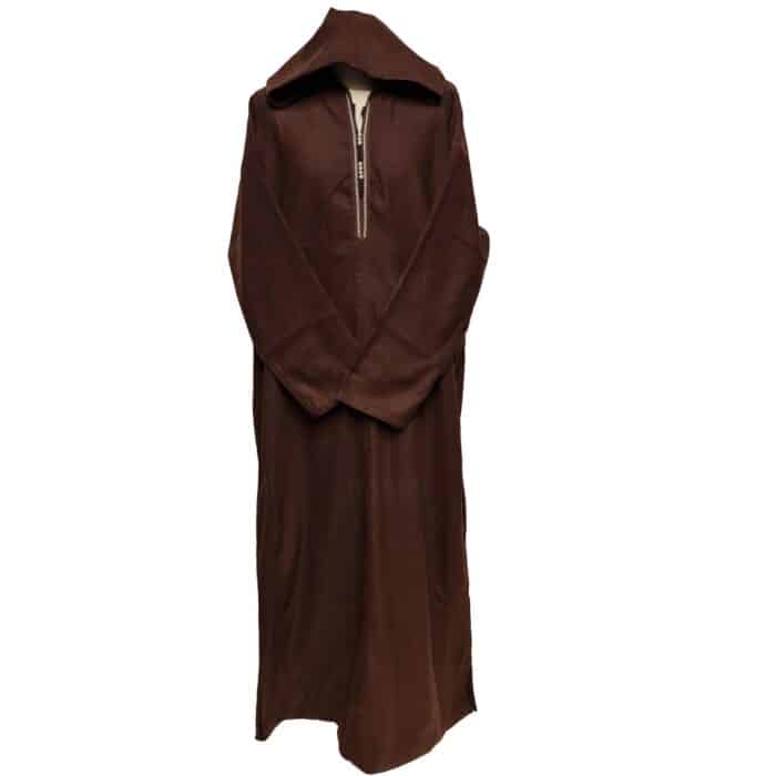 M1 Plus Size Moroccan Winter Wool Blend Brown Long Sleeve Hooded Thobe Djellaba(7)