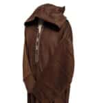 M2 Plus Size Moroccan Winter Wool Blend Brown Long Sleeve Hooded Thobe Djellaba (5)