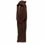 M2 Plus Size Moroccan Winter Wool Blend Brown Long Sleeve Hooded Thobe Djellaba (6)