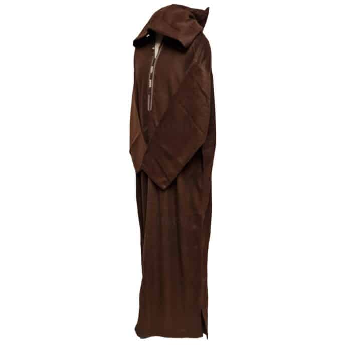 M2 Plus Size Moroccan Winter Wool Blend Brown Long Sleeve Hooded Thobe Djellaba (6)