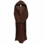 M2 Plus Size Moroccan Winter Wool Blend Brown Long Sleeve Hooded Thobe Djellaba (7)