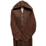 M2 Plus Size Moroccan Winter Wool Blend Brown Long Sleeve Hooded Thobe Djellaba (8)