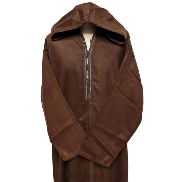 M2 Plus Size Moroccan Winter Wool Blend Brown Long Sleeve Hooded Thobe Djellaba (8)