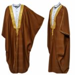 M21 Bisht 3qsslv 07 Men's Premium 3 Quarter Sleeve Arabian Bisht Green Silver Cloak Arab Dress Thobe Islam Robe Eid 05 25t195951.455