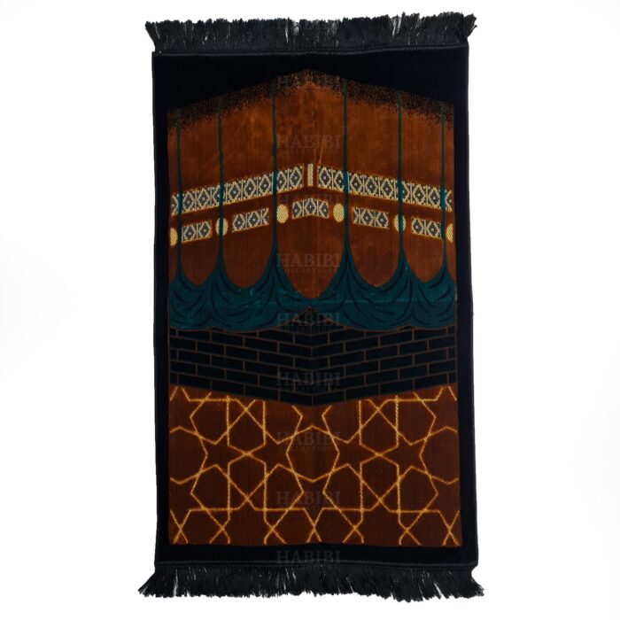 High Quality Soft Islamic Kaaba Cover Prayer Mat by Saffa