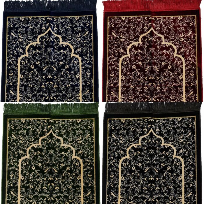 Super Soft Islamic Prayer Mat Floral Jannamaz Musallah Turkish