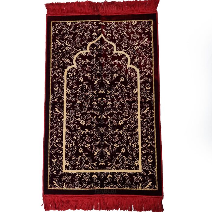 Super Soft Islamic Prayer Mat Floral Jannamaz Musallah Turkish