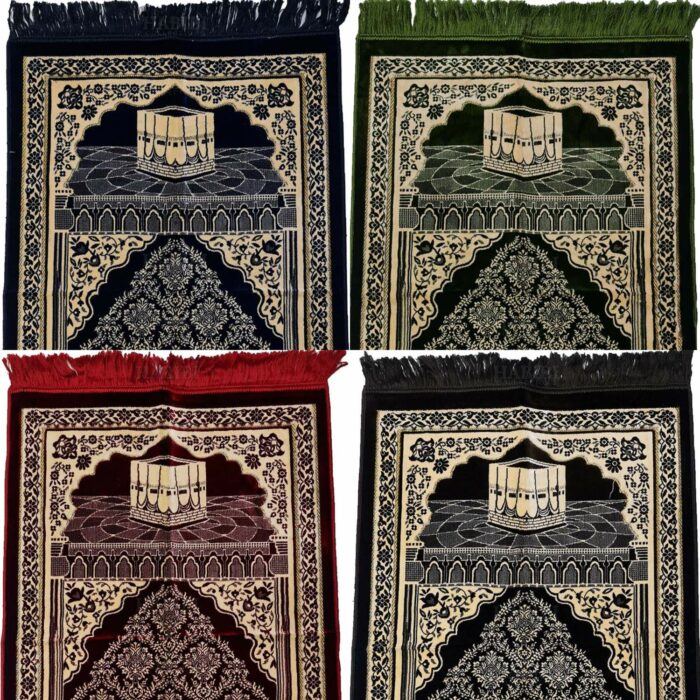 Super Soft Islamic Prayer Mat Kaba Floral Jannamaz Musallah Turkish