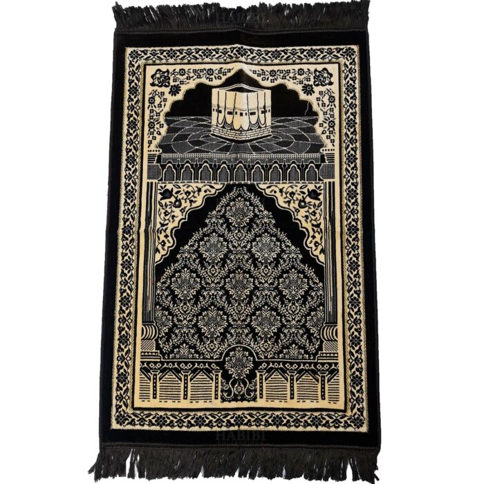 Super Soft Islamic Prayer Mat Kaba Floral Jannamaz Musallah Turkish