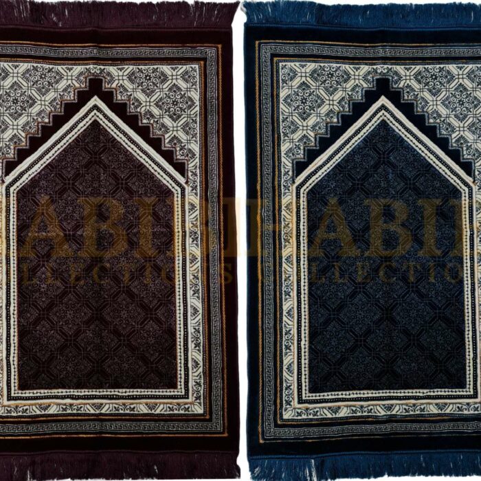 Jumbo Size Super Soft Islamic Prayer Mat Floral Jannamaz Musallah Turkish 950g