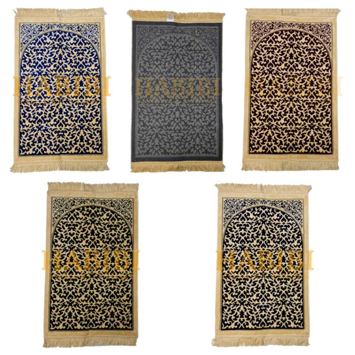 Super Soft Islamic Prayer Mat Floral Geometric Jannamaz Musallah Turkish