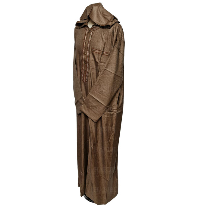 M21thbe Brwn002 Men Moroccan Long Sleeves Thobes0418 033200