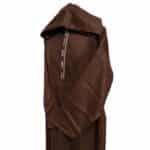 M3 Plus Size Moroccan Winter Wool Blend Brown Long Sleeve Hooded Thobe Djellaba (5)